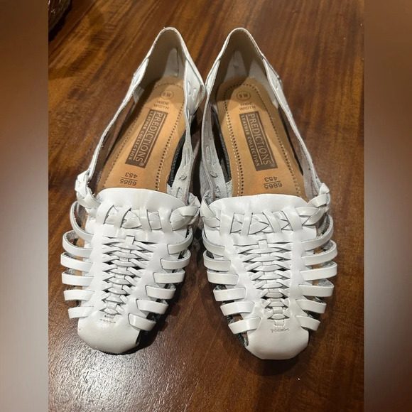 White leather huarache sandals - Picture 3 of 9